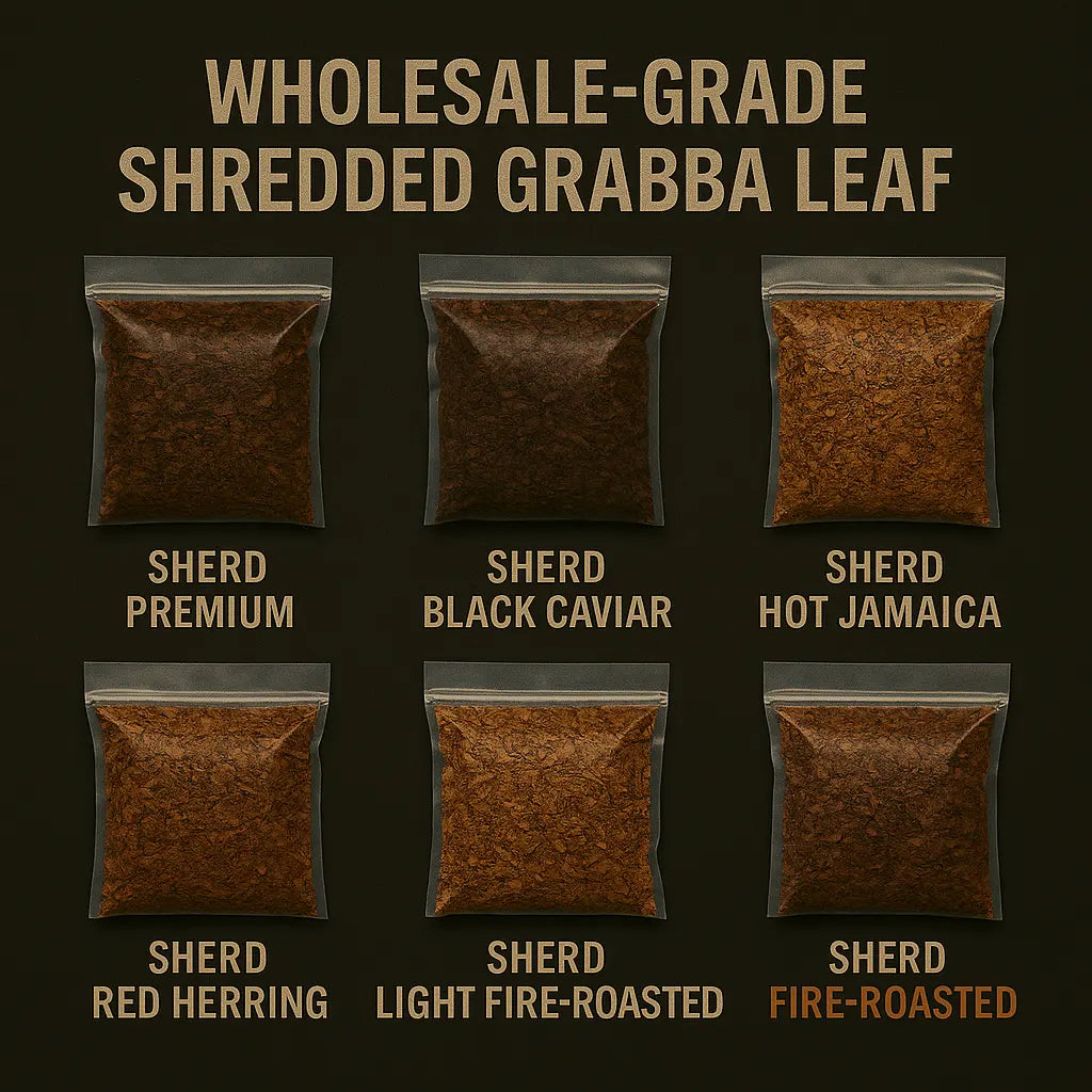 Bulk Shredded Grabba Leaf — Sherd Premium Varieties (¼ LB – 10 LB Wholesale) GizmoGrabbas Shredded Grabba Leaf